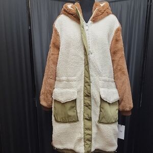 UGG LETTY Sherpa Block Coat XL